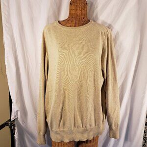 EILDON HILLS Men's Oatmeal Crew Neck Sweater - M